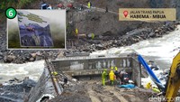 Saat ini, sebagian besar jalan Trans Papua telah dibuka dengan konstruksi Urugan pilihan, yaitu timbunan jalan yang terdiri dari bahan tanah atau batu yang memenuhi standar dan sifat-sifat tertentu yang terkandung di dalam urugan tersebut. Banyaknya jalan yang dibangun masih dengan konstruksi urugan pilihan karena adanya prioritas pengaspalan untuk daerah-daerah yang dirasa betul-betul akan bisa langsung memanfaatkan jalan ini. Dok, Kementerian PUPR.
