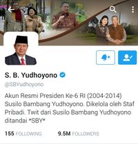 Ada Akun Palsu Serang Jokowi-Mega, SBY: Followers Saya 9,5 Juta