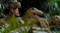 Foto: Yang tak kalah menarik adalah atraksi Zoo-rassic, di mana traveler dapat melihat lebih dari 20 jenis dinosaurus, termasuk T-rex (Andhika Prasetia/detikTravel)