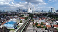 Salah satu paket pengerjaan Jalan Layang Non Tol Tendean-Ciledug telah rampung pengerjaannya sejak akhir Januari 2017 lalu, ini penampakannya pada Kamis (9/2/2017). Dok, WIKA.