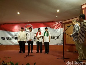 Datang ke Arena Debat, Rano-Embay dan WH-Andika Disambut Yel-yel