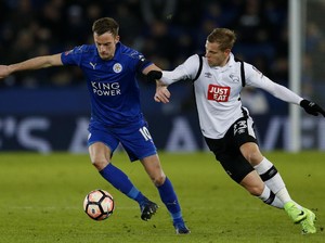 Leicester Susah Payah Taklukkan Derby County untuk Melaju ke Babak Kelima