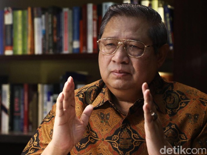 detikcom saat wawancara khusus dengan Susilo Bambang Yudhoyono (SBY) di Kuningan, Jakarta.
