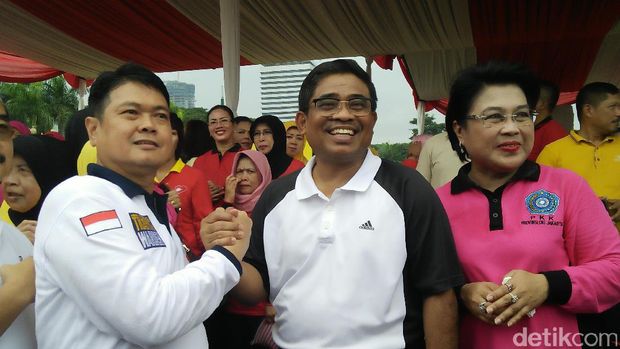  Plt Gubernur DKI Jakarta Sumarsono di Monas, Kamis (9/2/2017)