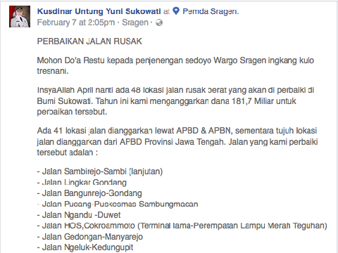 Jalan Rusak Diplesetkan Jadi Wisata 'Jeglongan Sewu', ini Kata Pemkab Sragen