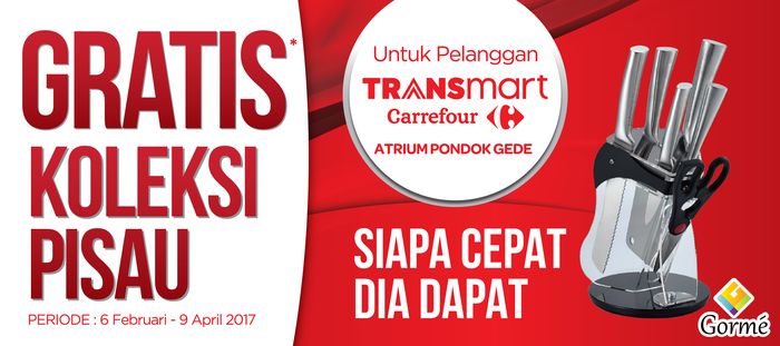 Gratis Pisau Gorme di Transmart Carrefour Pondok Gede