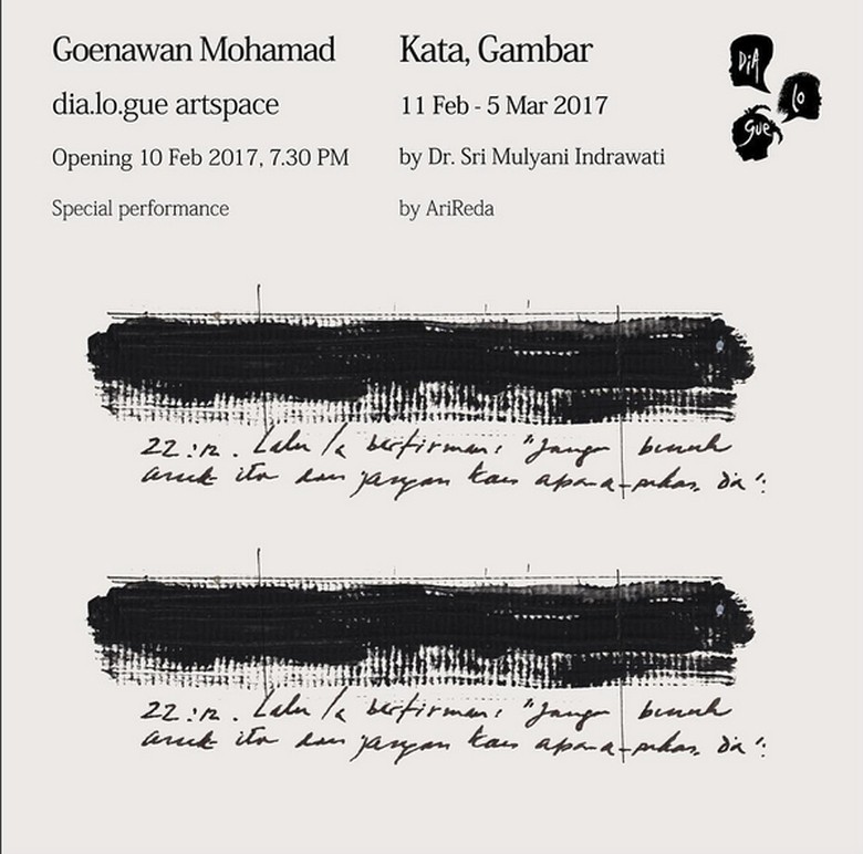 100 Karya Goenawan Mohamad Dipamerkan di Dia.Lo.Gue Artspace 100 Karya Goenawan Mohamad Dipamerkan di Dia.Lo.Gue Artspace