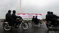 Apel yang digelar di Monas ini dihadiri 3500 personel TNI, Polri dan Satpol PP.