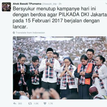 Ini Postingan Terakhir Cagub Cawagub DKI Tutup Kampanye di Medsos