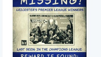 Bahkan di meme ini, Leicester diberitakan telah menghilang. Foto: Istimewa