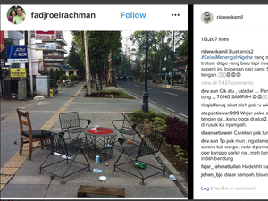 Marah Trotoar Dago Dikotori, Ridwan Kamil: Itu Pakai Uang Rakyat!