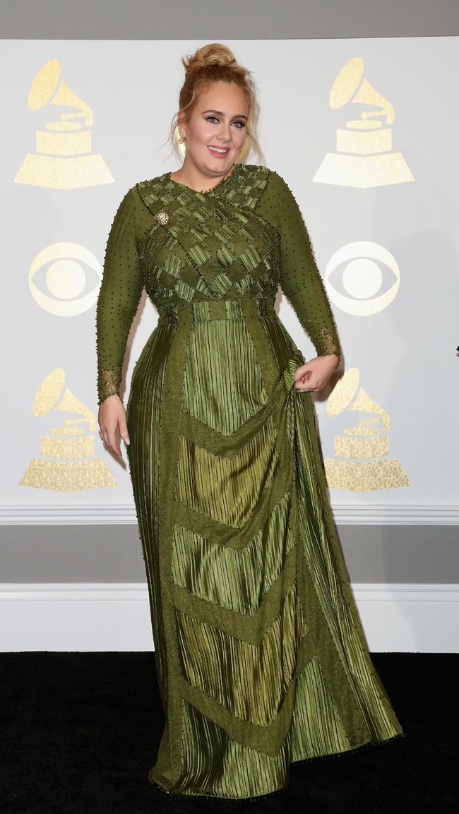 Adele, GRAMMY Awards at STAPLES Center on February 12, 2017 in Los Angeles, California.  (Photo by Frazer Harrison/Getty Images)