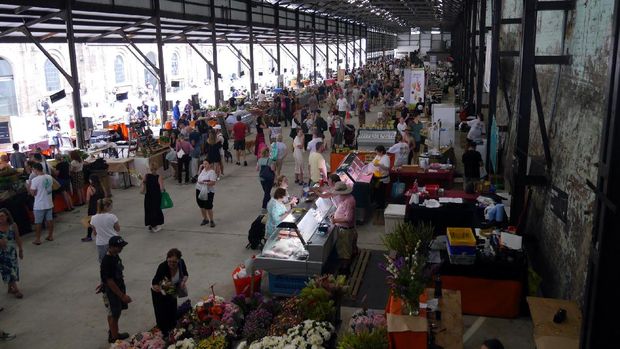 Penampakan pasar tradisional Carriageworks Farmer Market (Wahyu/detikTravel)