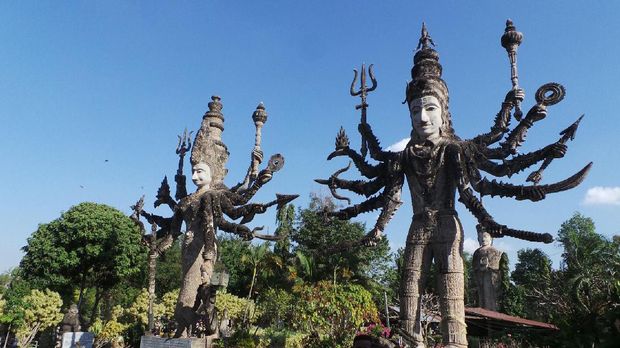 Taman ini campuran antara agama Hindu dan Buddha (Ahmad Masaul Khoiri/detikTravel)