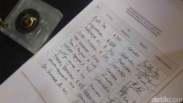 Anggota Fraksi Gerindra DPR pengusul pansus angket Ahok Gate / 