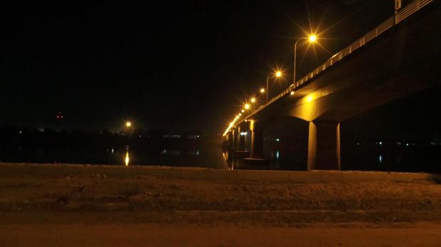 Friendship Bridge Thai-Lao di malam hari (Masaul/detikTravel)