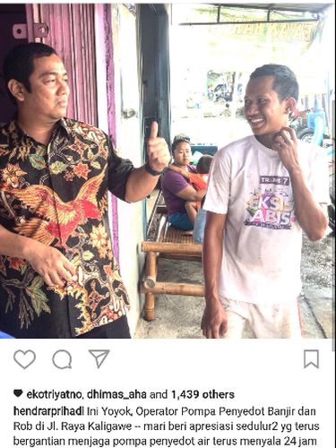 Walkot Semarang Apresiasi Kerja Petugas Sedot Luapan Sungai BKT