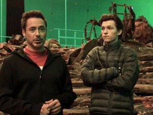 Spider-Man dan Star-Lord di Lokasi Syuting Avengers: Infinity War
