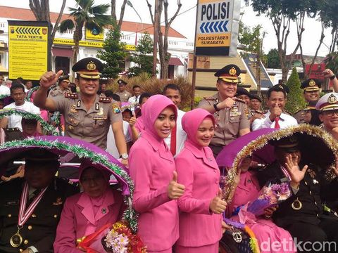 32 Anggota Polrestabes Surabaya pensiun