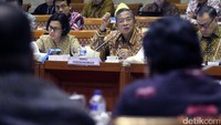 Pemerintah diwakili oleh Menko Perekonomian Darmin Nasution, Menteri Keuangan Sri Mulyani Indrawati, Gubernur Bank Indonesia (BI) Agus Martowardojo, dan Ketua Dewan Komisioner Otoritas Jasa Keuangan (OJK) Muliaman D Hadad.