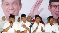 Prabowo menanggapi hasil quick count dari beberapa lembaga survei yang mengungguli pasangan Anies Sandi.