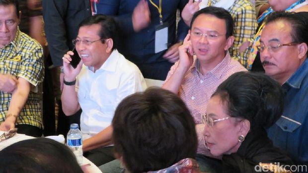 Ahok hadiri real count Golkar di Fairmont / 