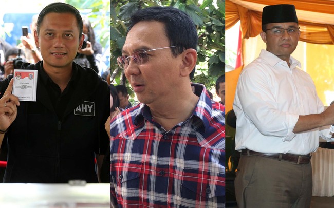 Gaya Keren Agus, Ahok dan Anies Saat Nyoblos di TPS