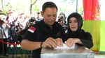 Temani Agus Nyoblos, Annisa Pohan Berhijab