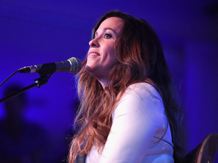HOLLYWOOD, CA - MAY 20:  Singer Alanis Morissette  arrives at the 6th Annual ELLE Women In Music Celebration Presented By eBayat Boulevard3 on May 20, 2015 in Hollywood, California.  (Photo by Frazer Harrison/Getty Images)