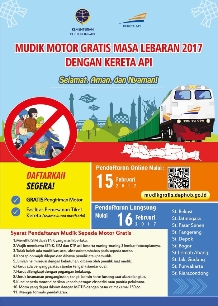 Menhub Imbau Jangan Mudik Naik Motor, Ikut Mudik Gratis Saja