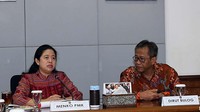 Menko PMK Puan Maharani ingin memastikan persiapan penyaluran BPNT (Bantuan Pangan Non Tunai) yang menurut rencana akan disalurkan di 44 Kota di tanah air dan dilaksanakan mulai 23 Februari 2017, terutama yang terkait dengan urusan Bulog. Pool/dok. Kemenko PMK.