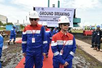 Jonan dan Rini Resmikan Proyek Pipa Minyak Kilang Balongan