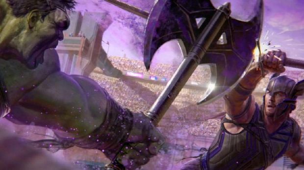 Duel Hulk dan Thor di Gambar Konsep 'Thor: Ragnarok'