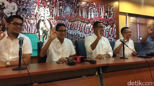 Anies-Sandi di DPP Gerindra