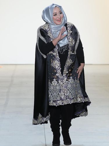 Anniesa Hasibuan di New York Fashion Week Februari lalu. 