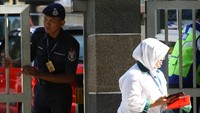 Polisi selalu berjaga di gerbang rumah sakit. REUTERS/Athit Perawongmetha.