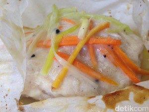 Resep Ikan : Rouget En-Papillote au Ginger-Vin blanc