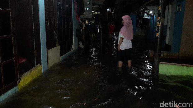 Banjir di Cililitan, Jakarta Timur.