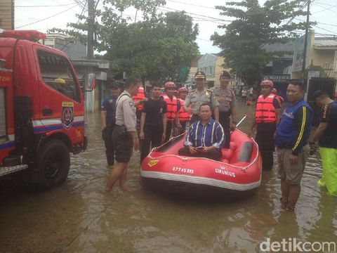 Banjir di Kelurahan Tugu, Cimanggi, Depok
