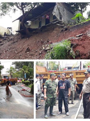 1 Rumah Warga di Sukmajaya Depok Mengalami Longsor