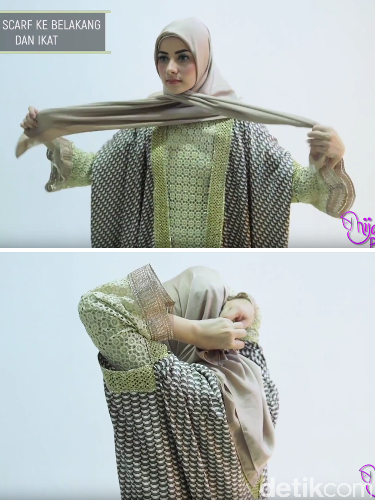 Tutorial Hijab Kondangan Ala Si Cantik Berdarah Arab-Turki, Mouzalina
