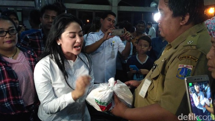 Cathy Sharon dan Dewi Perssik Tengok Korban Banjir Cipinang Melayu