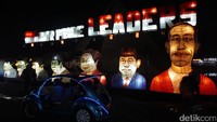 Beraneka ragam lampion penuh warna-warni tersaji disana. Yang menariknya ada lampion Tujuh wajah presiden RI juga loh disana.