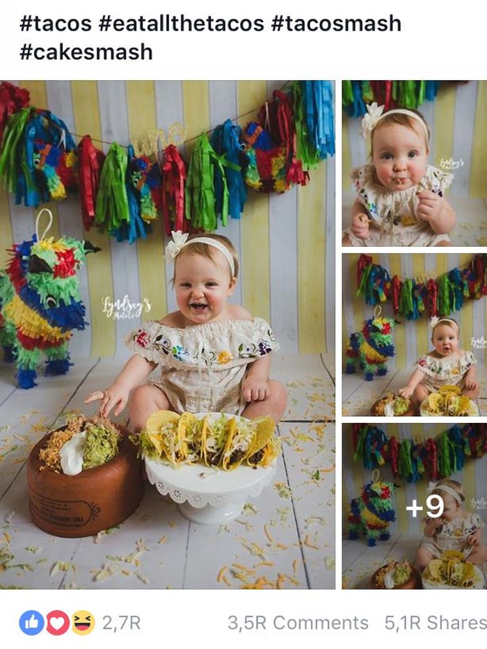 Gemas! Saat Anak Rayakan Ultah Pertama dengan Makan Makanan Favorit