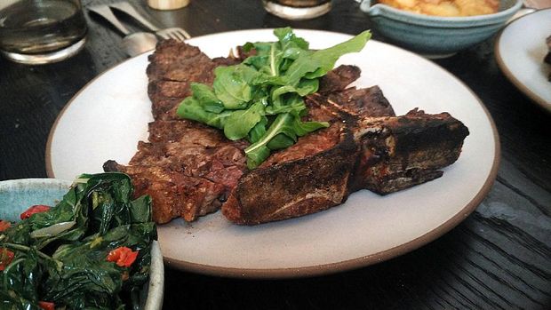 Steak T-Bone seberat 750 gram (Wahyu/detikTravel)