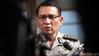 Kabag Penum Divisi Humas Polri Kombes Martinus Sitompul menjelaskan penundaan audiensi Dubes Arab Saudi untuk Indonesia Osama bin Al Mohammed Al-Shuaibi dengan Wakapolri Komjen Syafruddin di Mabes Polri, Jakarta, Jumat (24/2/2017).