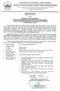 Pemprov Jateng Terbitkan Izin Lingkungan Pabrik Semen Di Rembang