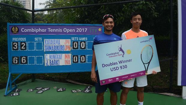Justin Barki/Christopher Rungkat Sabet Gelar Juara