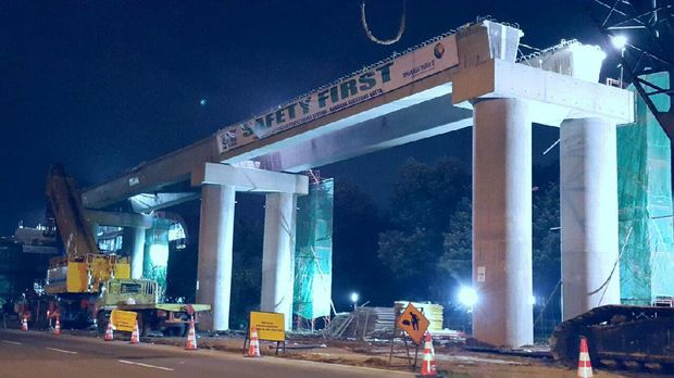 Penampakan Terkini Proyek <i>Skytrain</i> Bandara Soekarno-Hatta