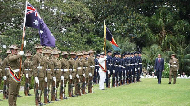 Momen Upacara Kenegaraan Jokowi di Australia